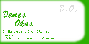 denes okos business card